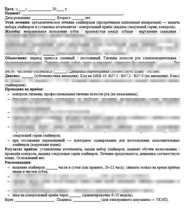 Ортодонтия: шаблоны карт